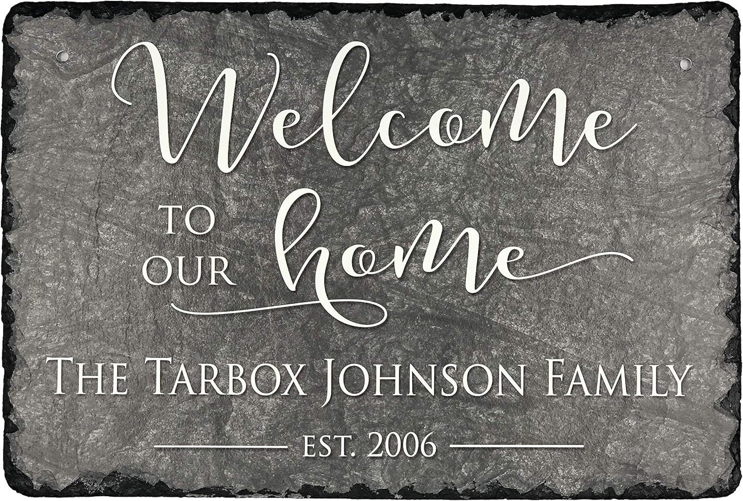 Beautifully Handcrafted and Customizable Slate Home Address Plaque (16"x10" or 12"x8") Personalized House Sign with and mounting Hardware. Improve The Curb Appeal of Your Property