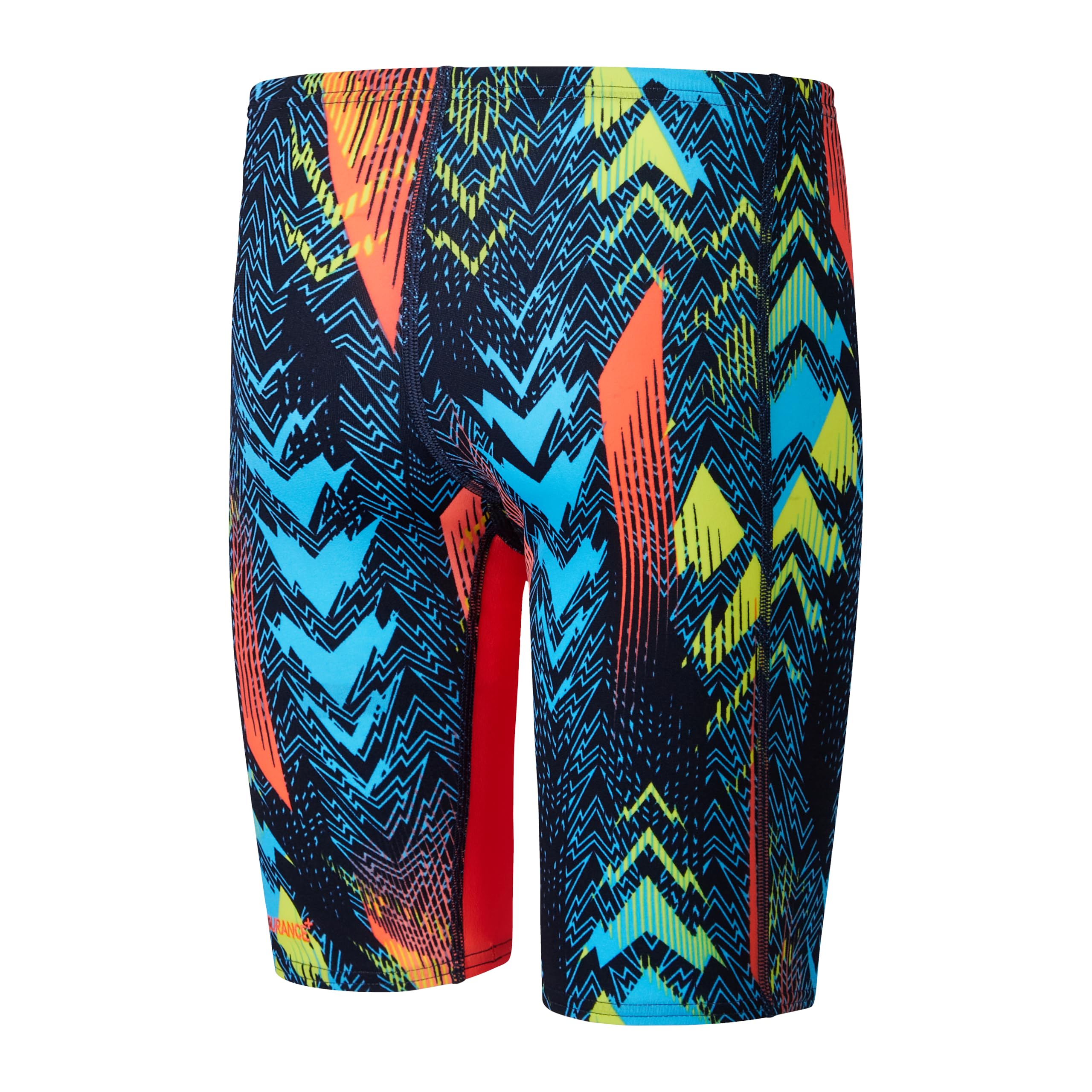 Speedo Fastskin Junior Endurance+ Max - Bañador de cintura alta para niños, color azul y rojo