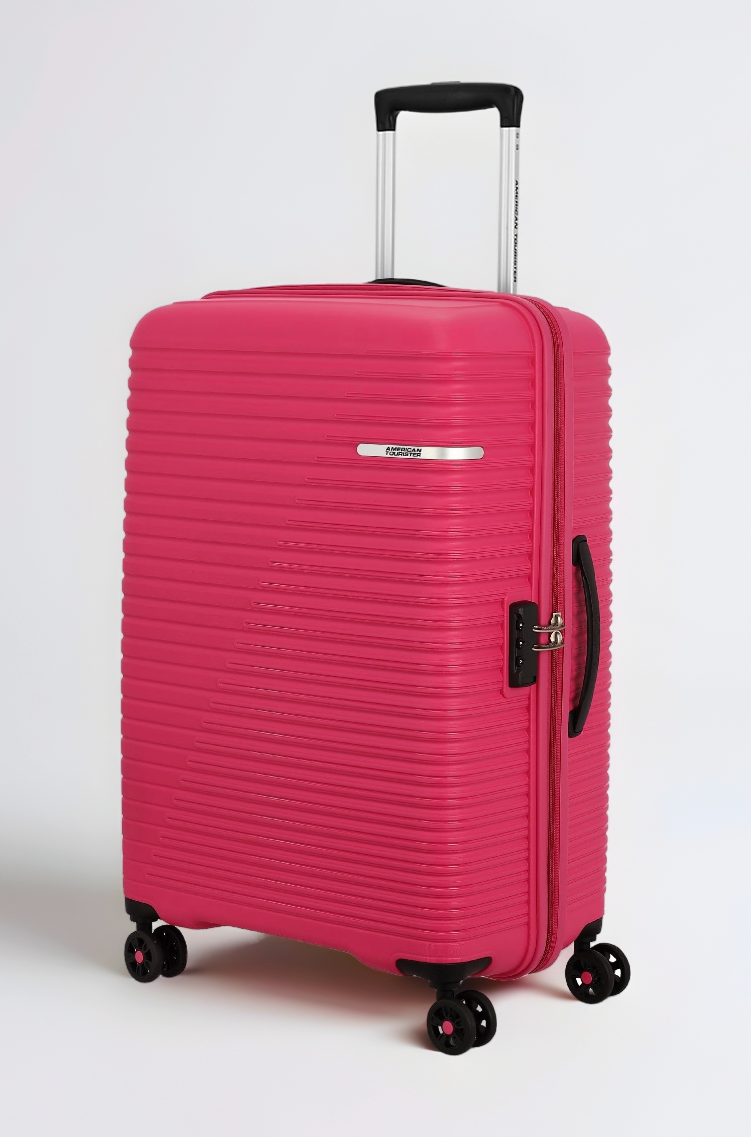 Liftoff 79 CM Large Check-in Polypropylene (PP) Hard 8 Wheels Spinner Luggage/Suitcase/Trolley Bag for Travel (Berry Blast), Pink