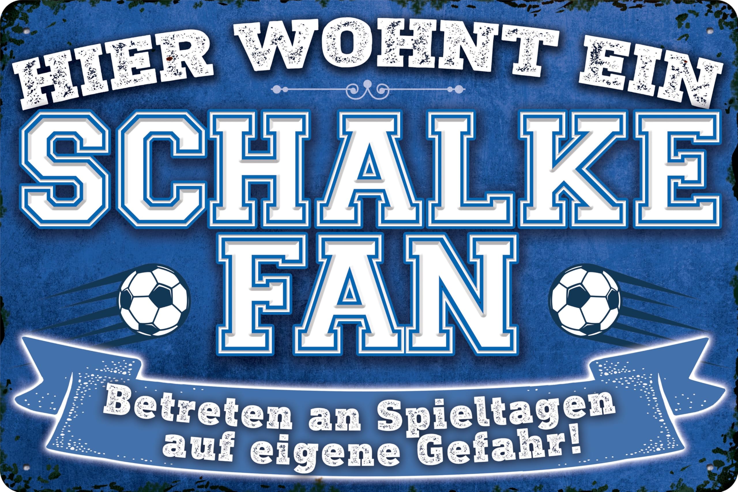 Blechschilder HIER WOHNT EIN Dynamo Fan Hängeschild für