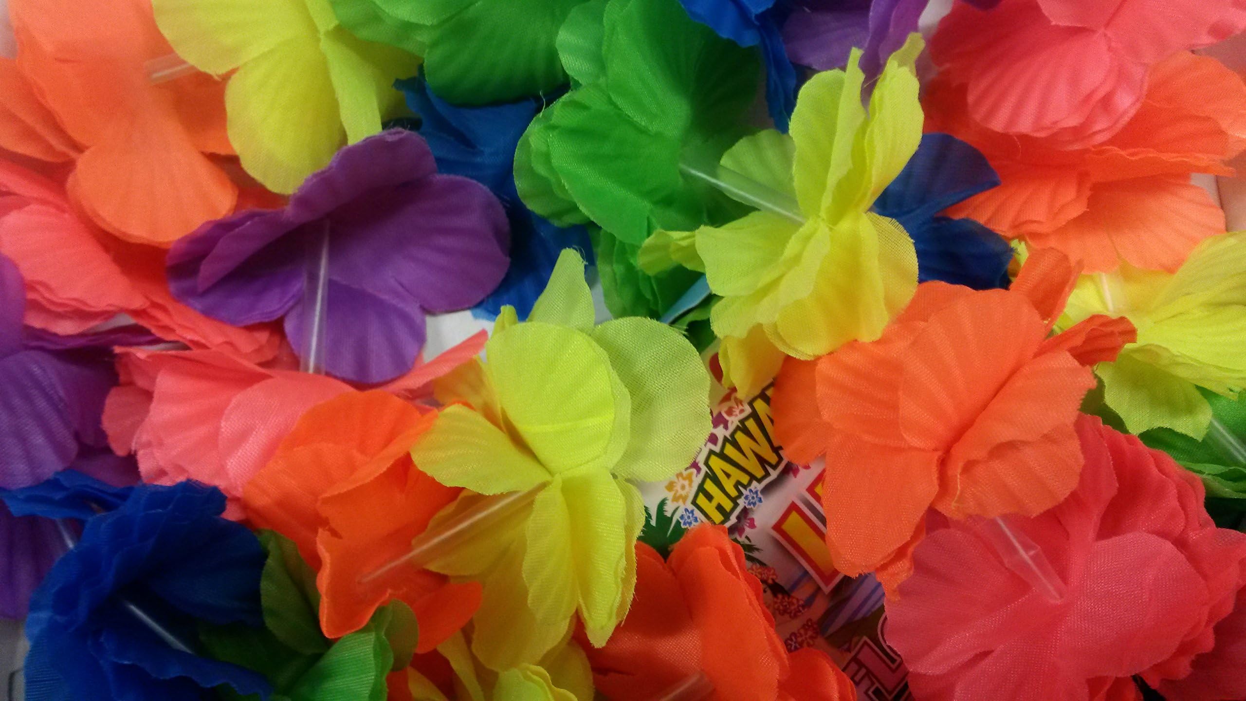 12 - 240 100cm Hawaiian Lei Neck Garlands (party bag filler, fancy dress, beach party adults or kids) - UK Seller (48)