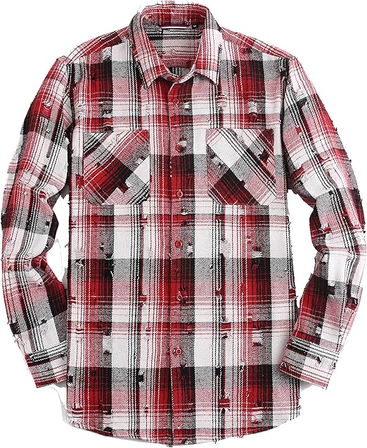 Alex Vando Mens Button Down Shirts Regular Fit Long Sleeve Casual Plaid Flannel Shirt