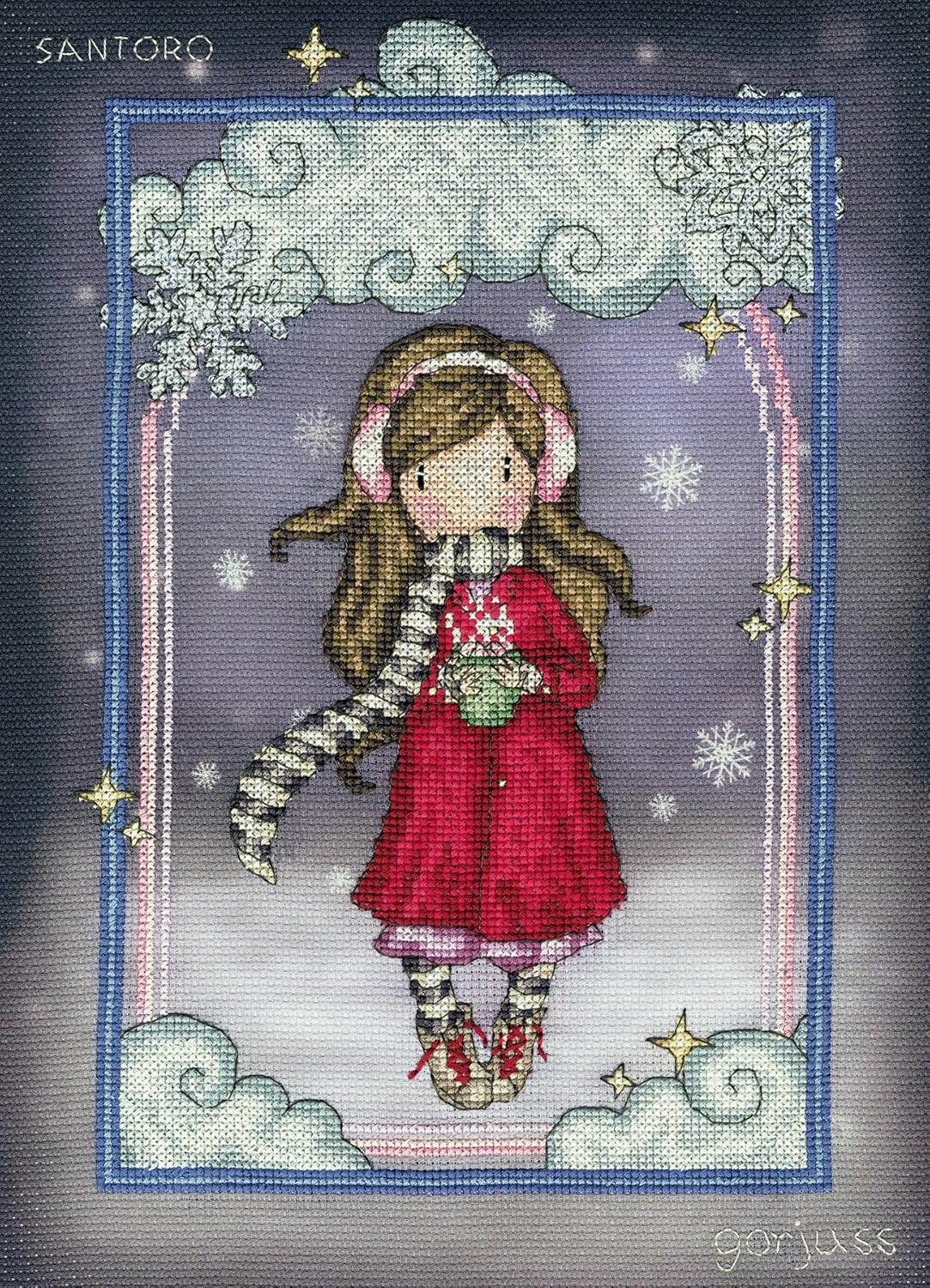 Bothy Threads Counted Cross Stitch kit - Snowflake Kisses by Gorjuss