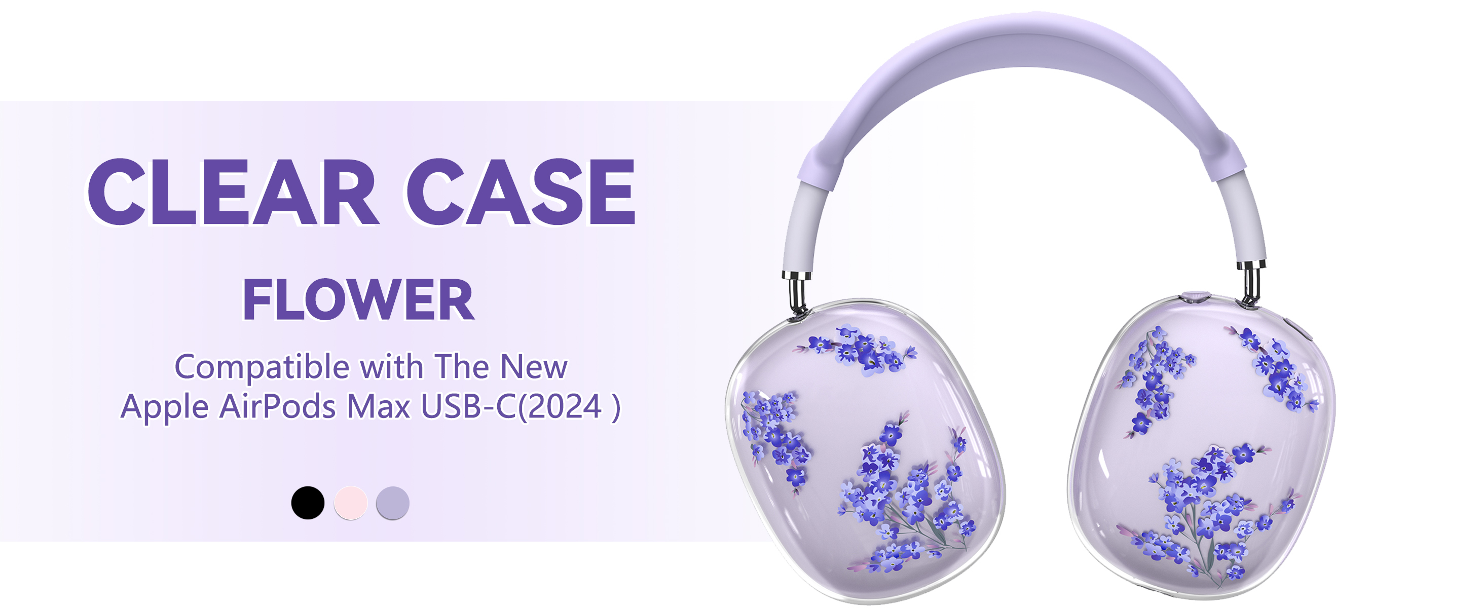 Amazon.com: Silicone Case for AirPods Max Headphones, Clear Flower