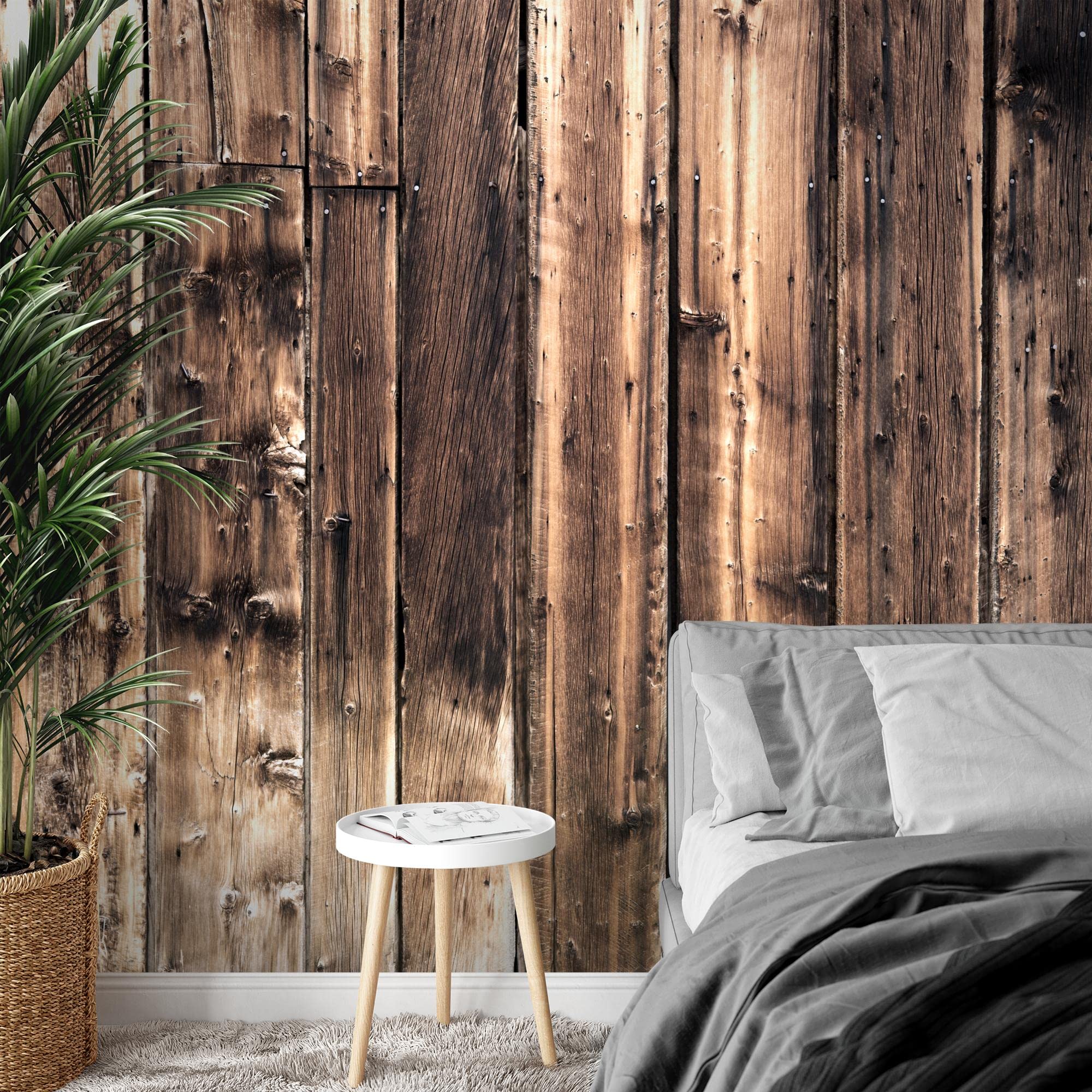 Fotobehang Kleurrijke Houten Panelen | Stijlvol behang op maat