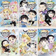 Demon Slayer Kimetsu Academy 6 Books Collection Set Volumes 1-6 by Koyoharu Gotouge, Natsuki Hokami