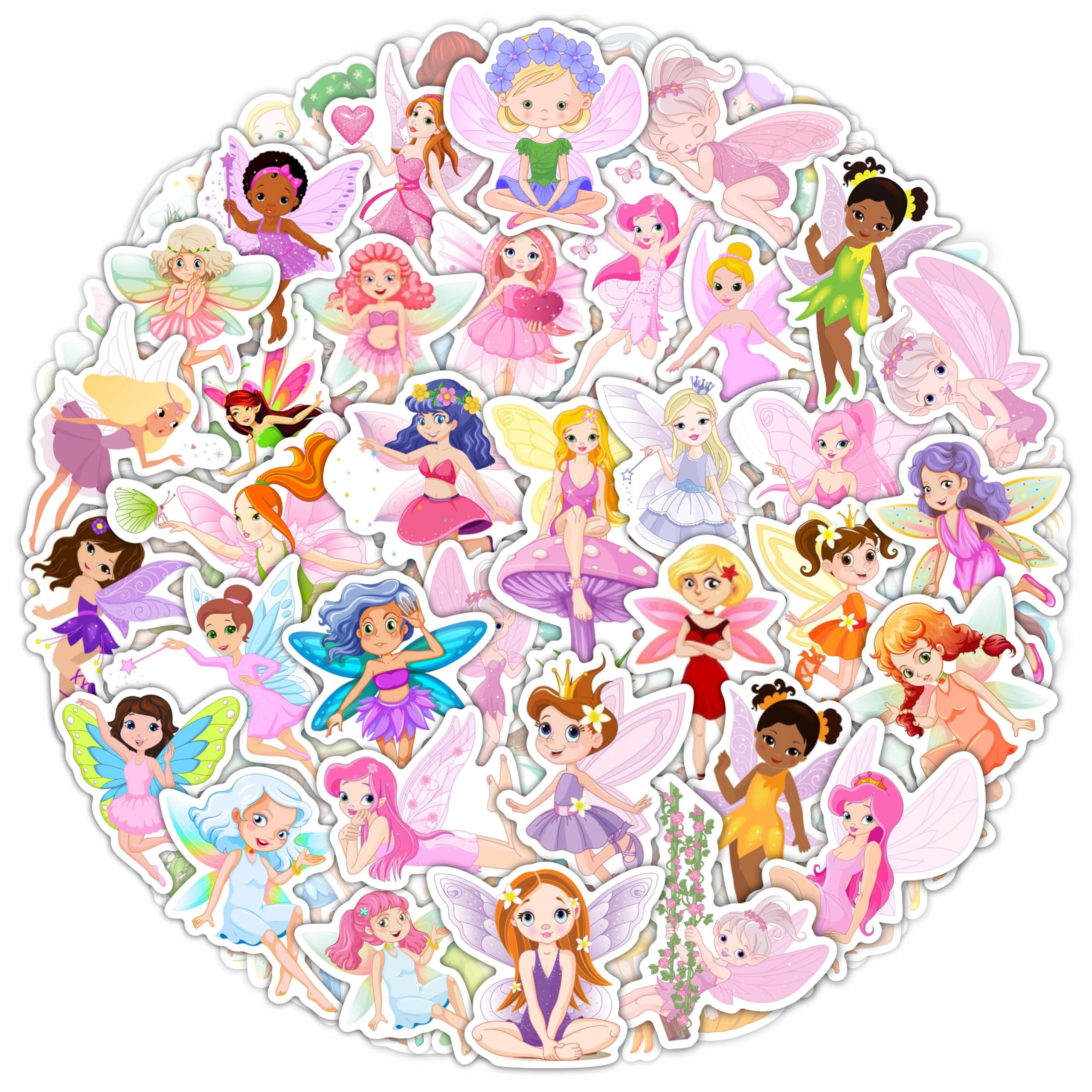 BulbaCraft Fairy Stickers and Decals for Laptop, Fairy Decorations for Birthday Party, Gifts for Women & Men