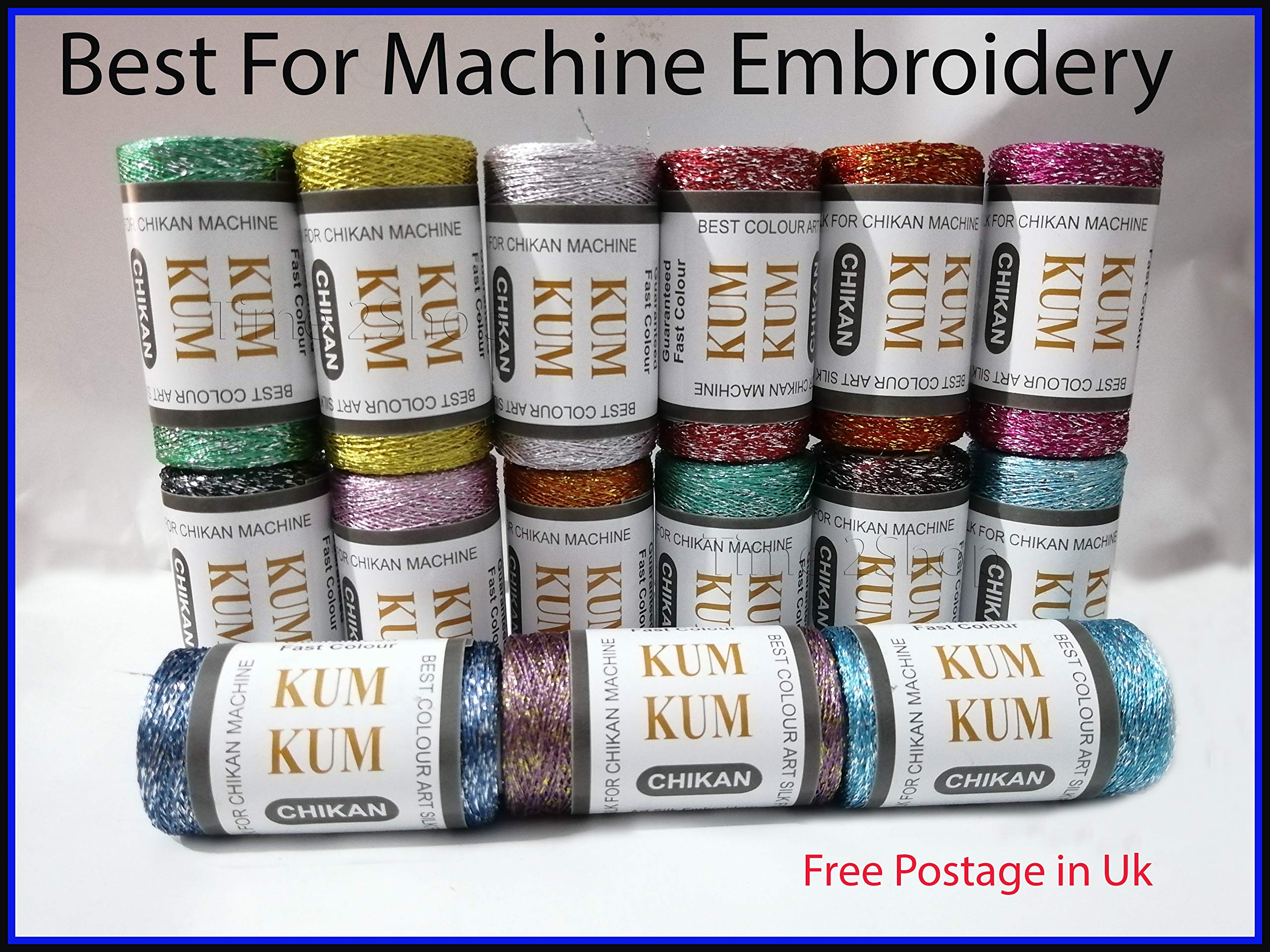 Fil à Broder Soie De Mûrier Teint à La Main - 4 Bobines De 22 M Chacune - 100% Soie Naturelle Pour Broderie Main