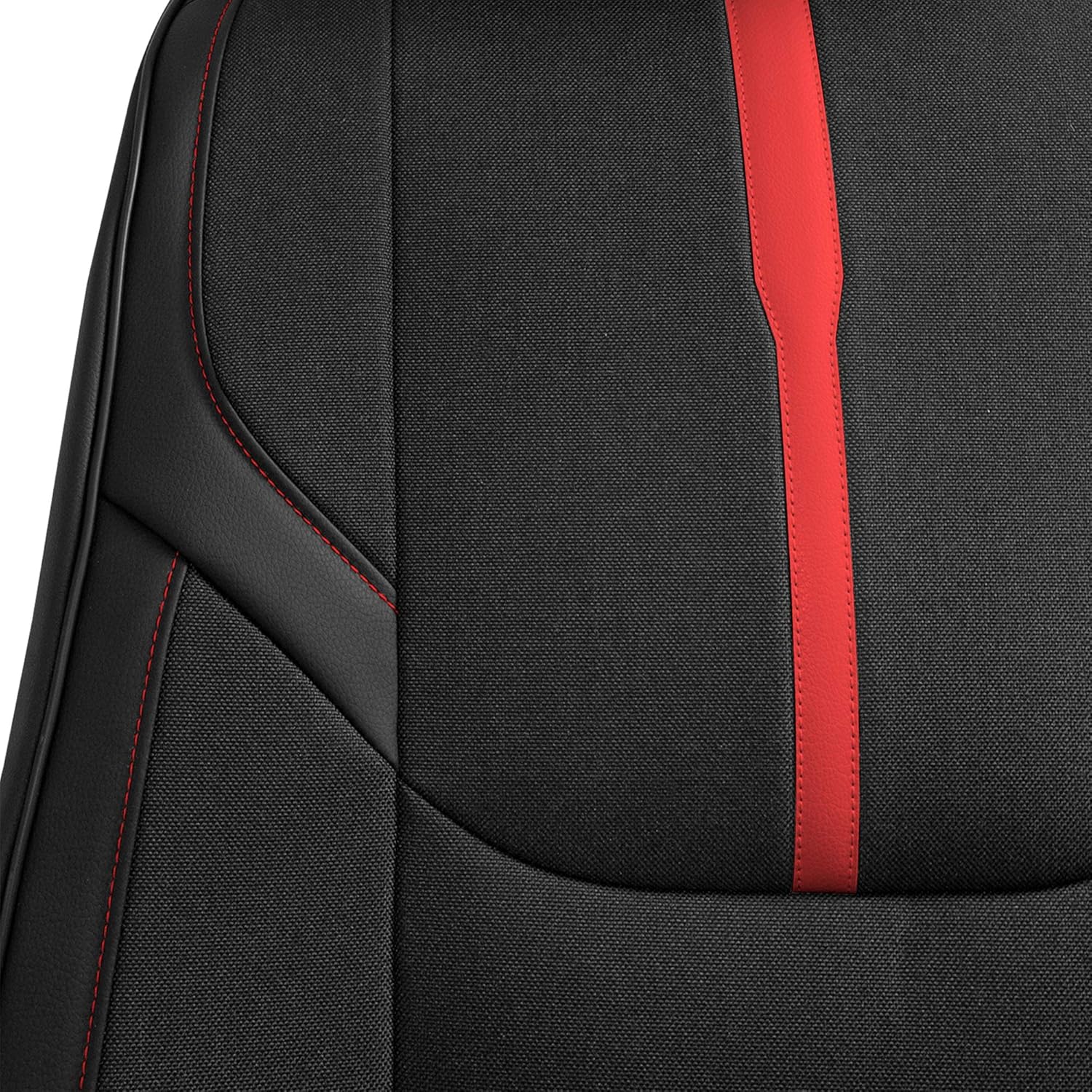 FH Group Universal Fit Sleek Luxury Front Car Seat Cushions with Leatherette Trim for Most Cars, Trucks, SUVs or Vans (Red) FB215102 : Automotive