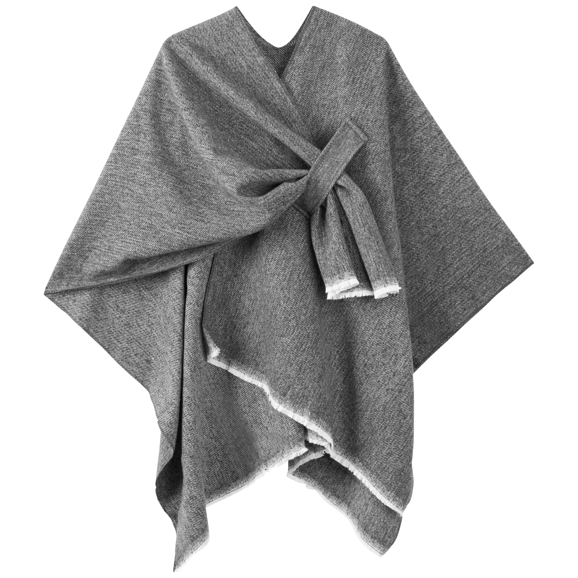 Women's Shawl Wrap Poncho Ruana Cape Cardigan Sweater Open Front for Fall Winter Spring