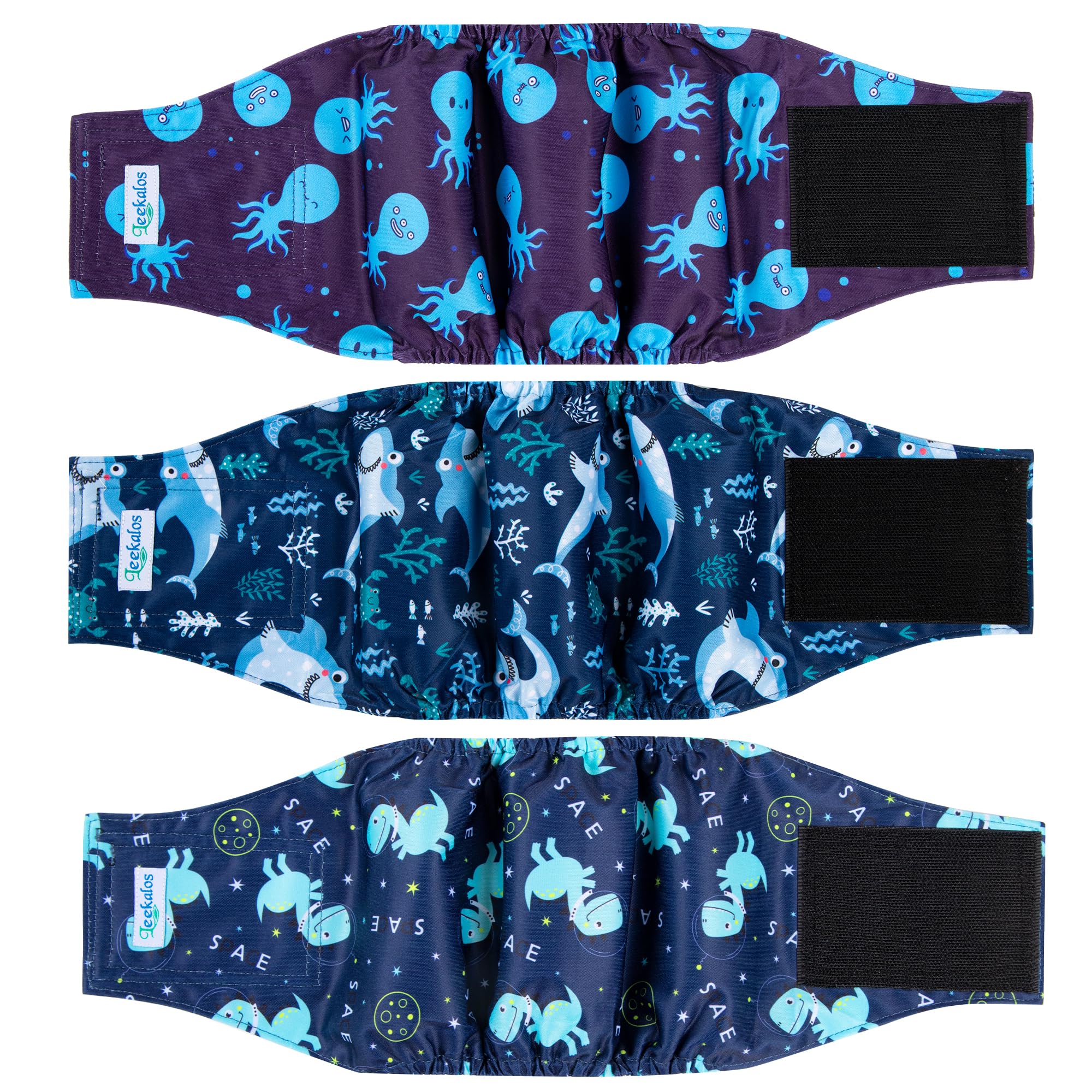Leekalos Pannolini per cani maschi (confezione da 3), ad alto assorbimento, per cani maschi, lavabili, riutilizzabili, per cani maschi (XL)
