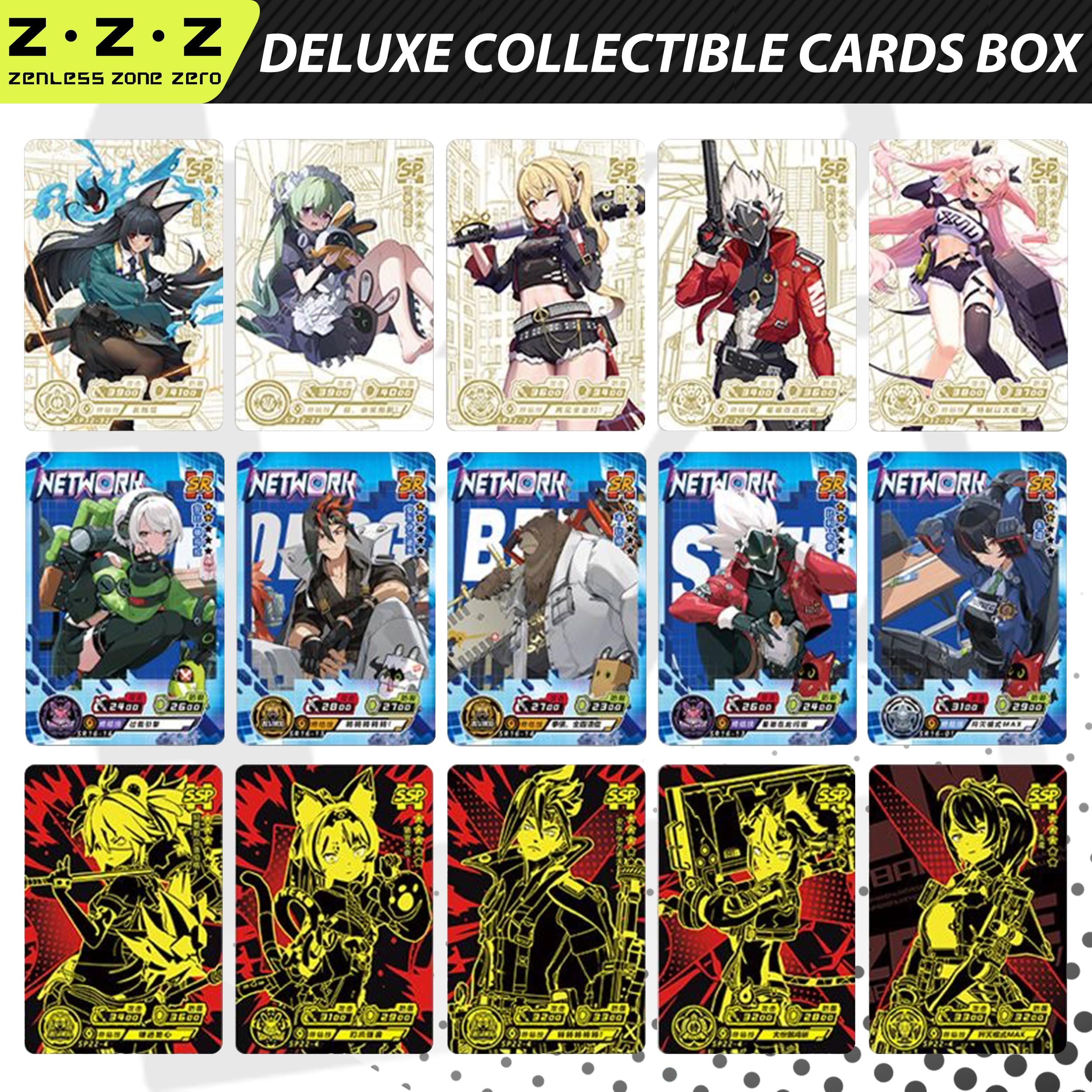 150PCS Zenless Zone Zero Collectible Cards, 1st Deluxe Edition