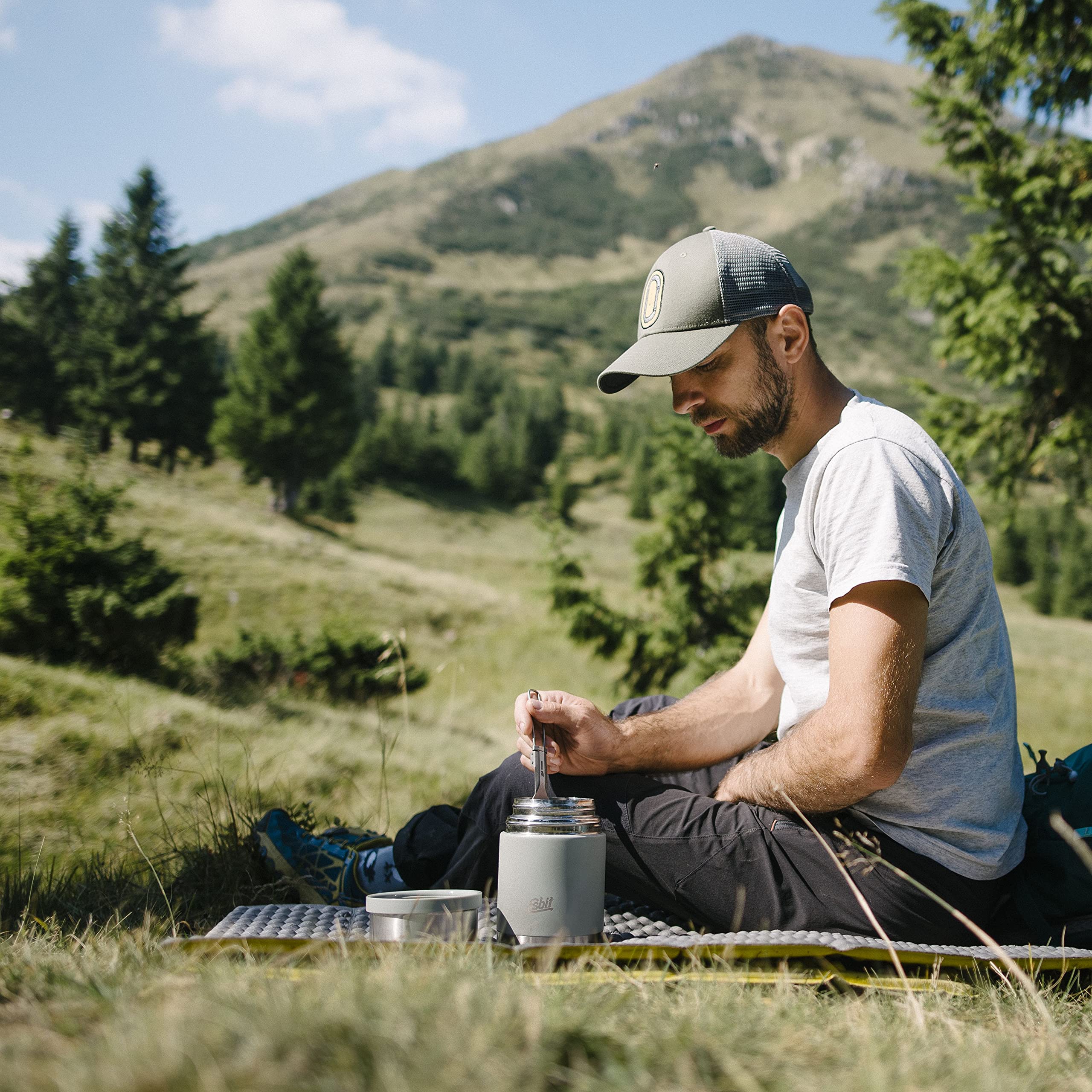 Esbit Sculptor Thermobehälter für Essen, mit personalisierter Gravur, Edelstahl, BPA-Frei, Schwarz, Silber &mehr, 500ml, 750ml & 1000ml, Speisegefäß für warme und kalte Speisen, für Suppen und Salate