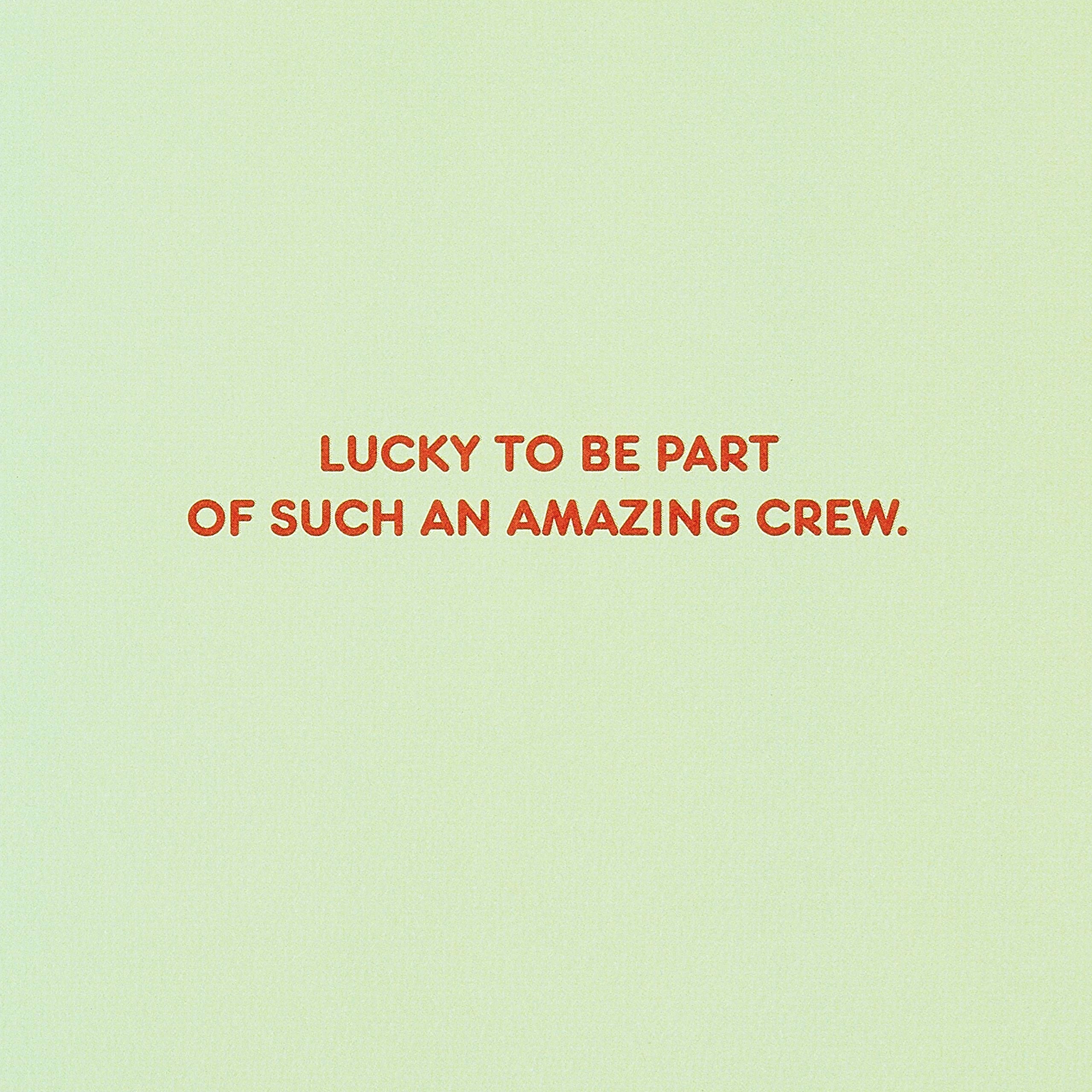American Greetings Weihnachtskarte 'Amazing Crew' – Lustige Familienkarte Mit Umschlag & Siegel