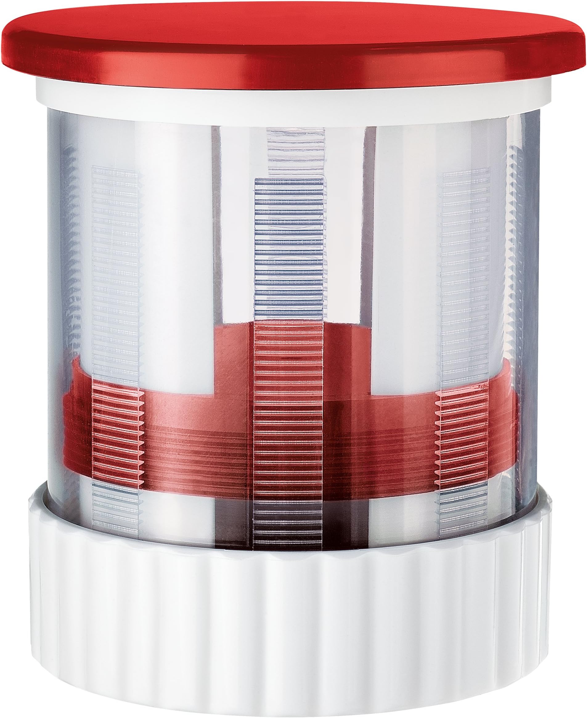 Moha Presto Butter Mill, Stainless Steel, Red/White/Transparent, 9 x 9 x 10 cm