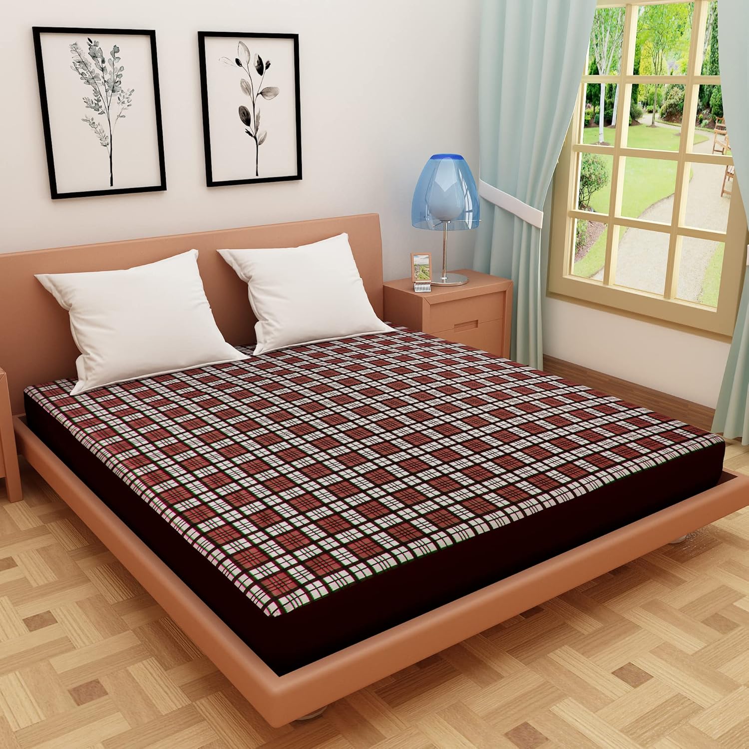 Dream Care Water Proof Terry Cloth Printed Mattress Protector 78×72 Inch for King Size Bed | Water Resistant Fitted Mattress Cover (Coffee_Pack of 1) Dream Care Water Proof Terry Cloth Printed Mattress Protector 78×72 Inch for King Size Bed | Water Resistant Fitted Mattress Cover (Coffee_Pack of 1)