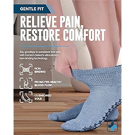 Diabetic Ankle Socks with Grips - 4 Pair | Green, Gray, Blue, Tan | Neuropathy & Slipper Socks for Women & Men