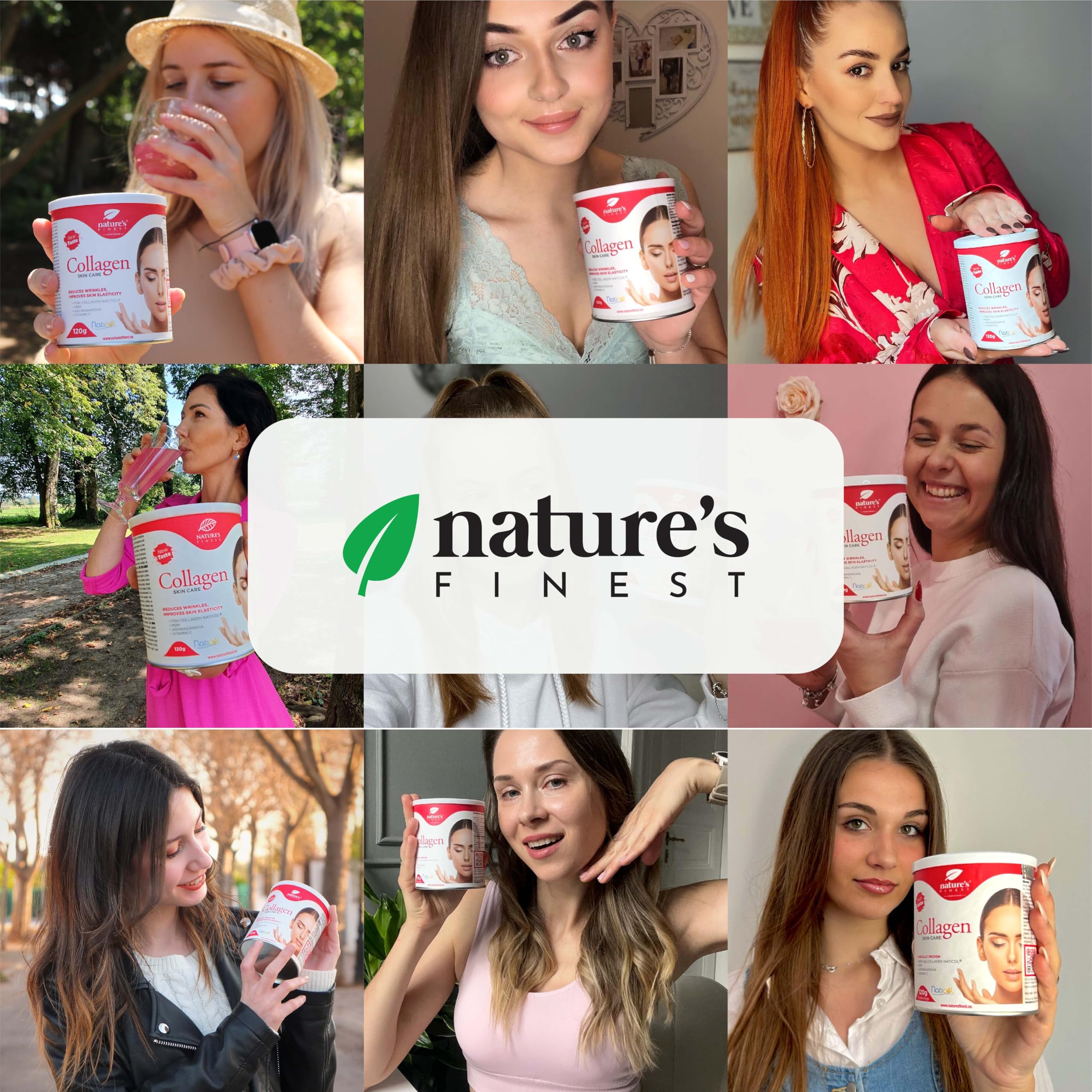 Nature's Finest Collagen SkinCare - Marine Kollagen Pulver Hochdosiert (5000mg) - Kollagen-Präparate mit Vitamin C - Unterstützt Haare, Nägel und Haut - Kollagen zum Trinken