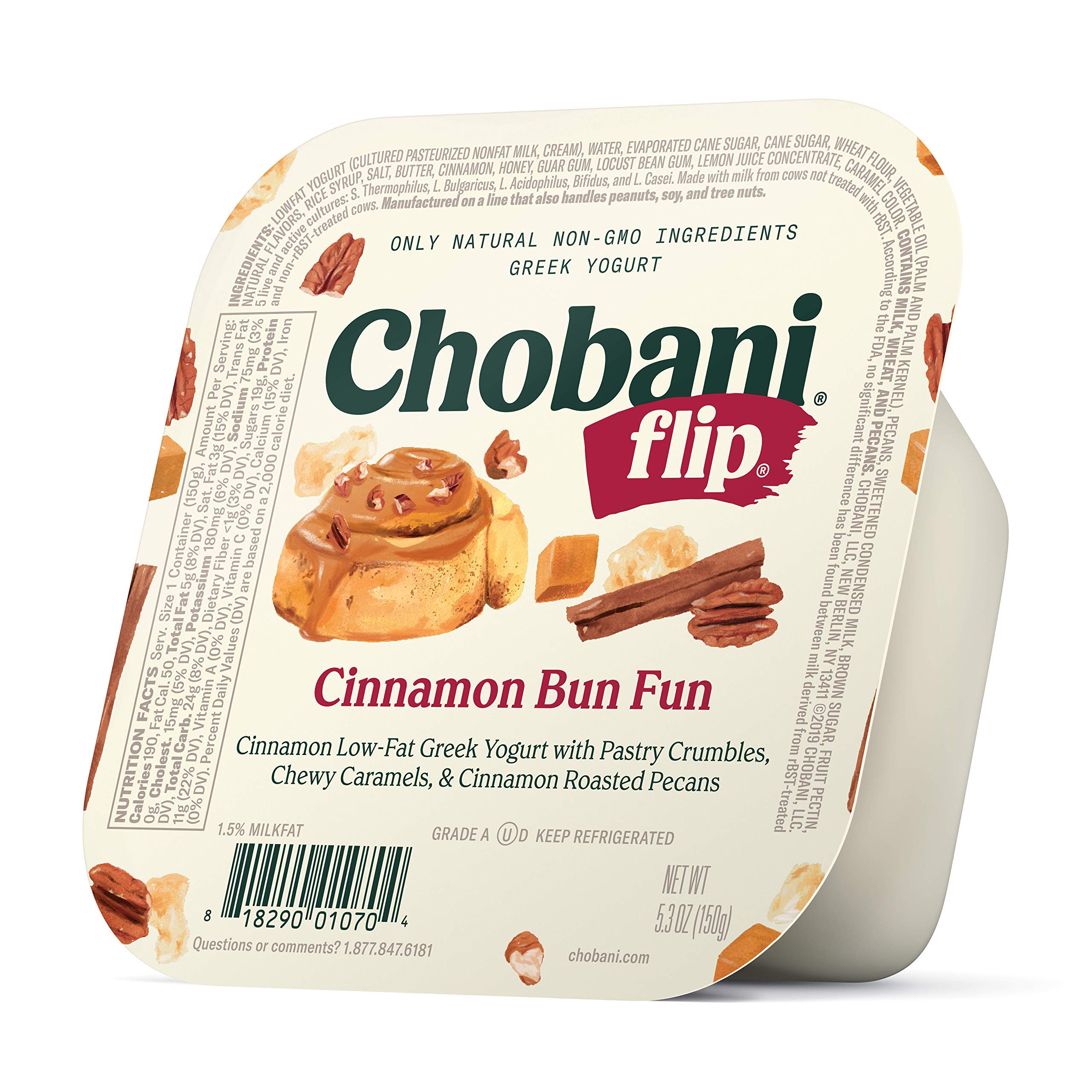 Chobani® Flip® Low-Fat Greek Yogurt Cinnamon Bun Fun 5.3oz