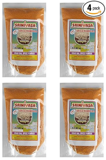 Andhra Special Urad Dal Spicy Powder - Pack of 4 x 100gm
