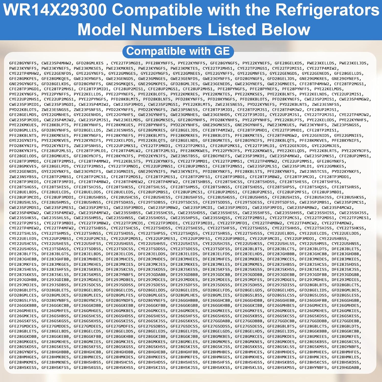WR14X29300 Refrigerator Door Gasket for GE Freezer Refrigerator Door Seal Compatible with Part Number WR14X10377 WR14X10371 WR14X10366