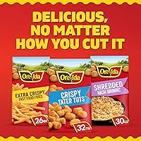 Vista 9 de Ore-Ida Crispy Tater Tots Patatas congeladas ralladas sazonadas, bolsa de 32 onzas