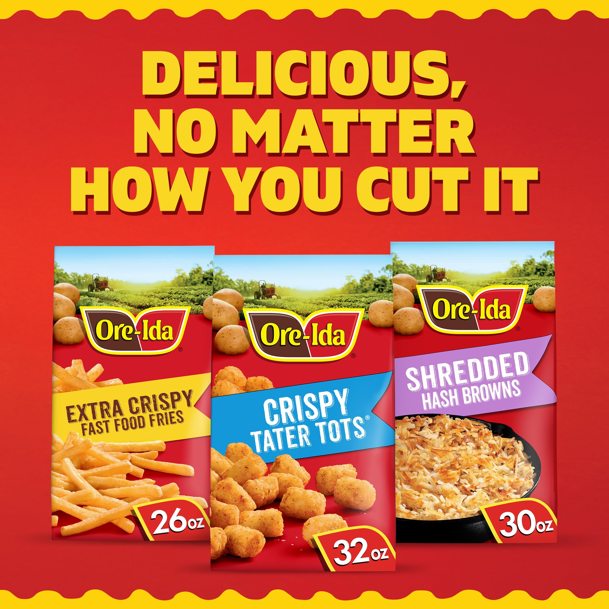 Ore-Ida Crispy Tater Tots Seasoned Shredded Frozen Potatoes 32 oz Bag — view 9