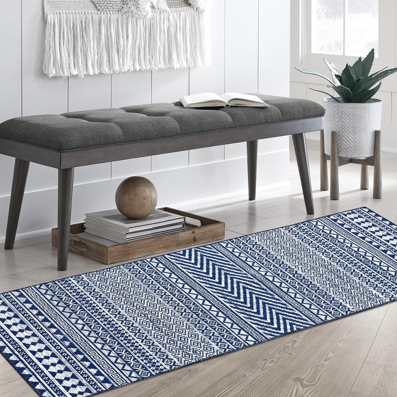 RUGSREAL 2' x 12' Runner Rug Extra Long Hallway Runner Rug