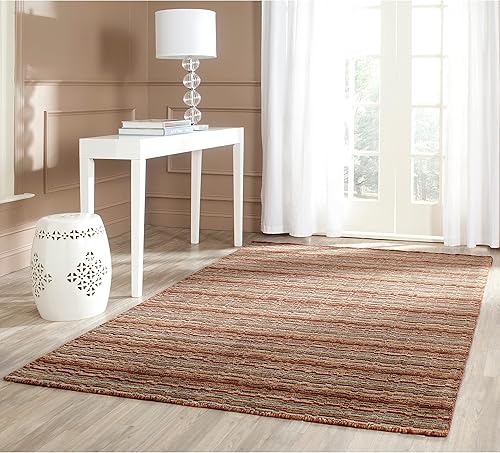 Miniatura 2 de SAFAVIEH Himalaya Collection - Alfombra de área de 6 x 9 pies, lana hecha a mano, ideal para zonas de alto tráfico en sala de estar, dormitorio