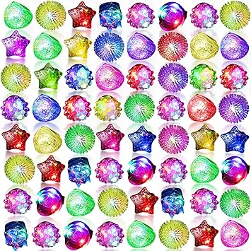 Amazon.com: Vinsot 108 Pcs Light up Rings Party Favors LED Flashing ...