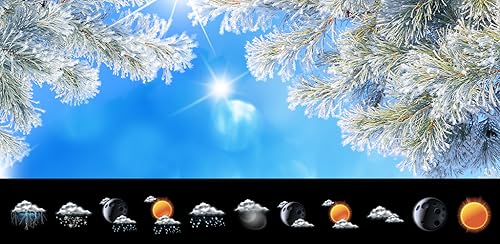 Widget de clima de cena de inverno
