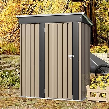 Amazon | JUMMICO (ジュミコ) 金属製屋外用物置 5 x 3フィート