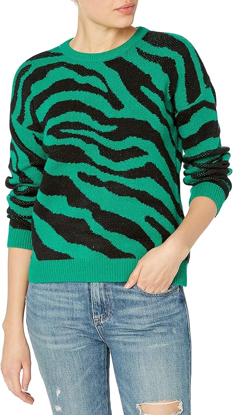 green zebra sweater
