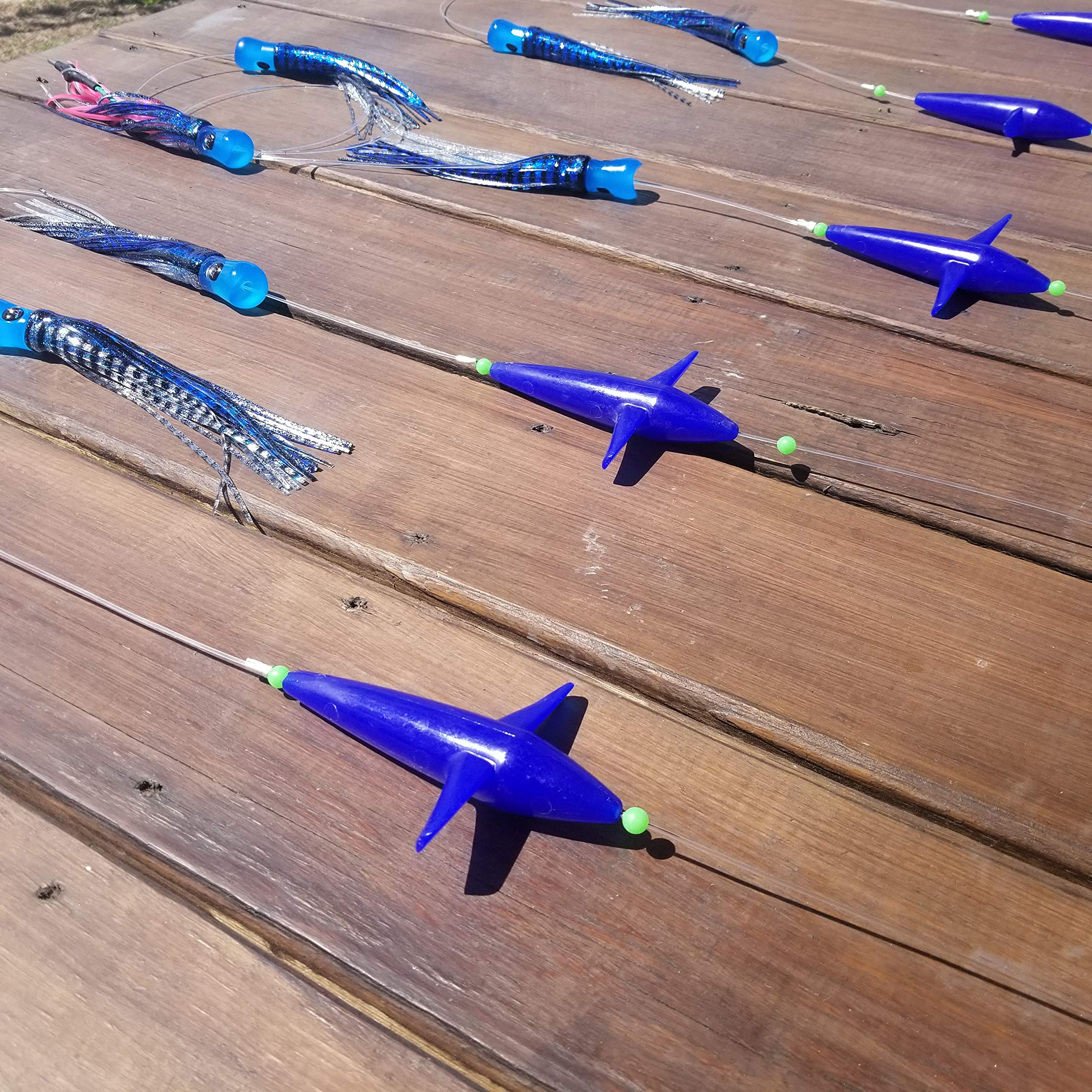 Lobo Lures Skipjack Hybrid UV 20,3 cm blau & rosa Makrelenköder Splash Bar Bigeye Thunfisch Angeln Streustange Made in USA