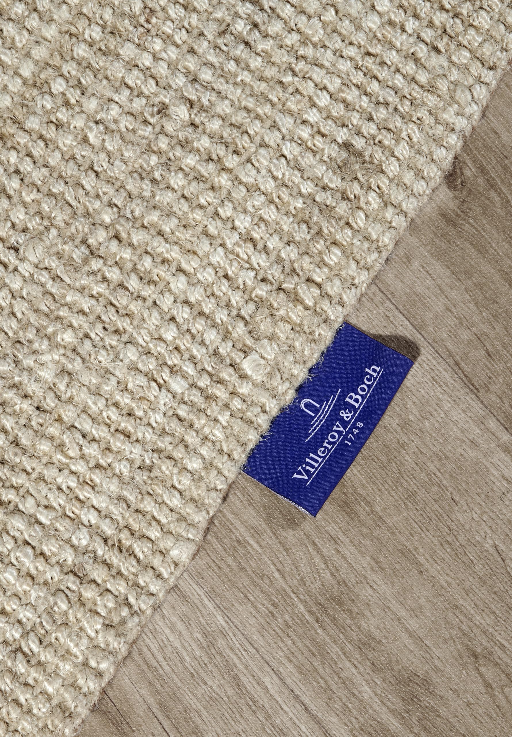 Villeroy & Boch Jute Teppich Rosalie - Natur Wohnzimmerteppich Handgewebt & Umweltfreundlich - Boho Teppich für Wohnzimmer, Schlafzimmer, Esszimmer – Natur Weiß, 200x290cm