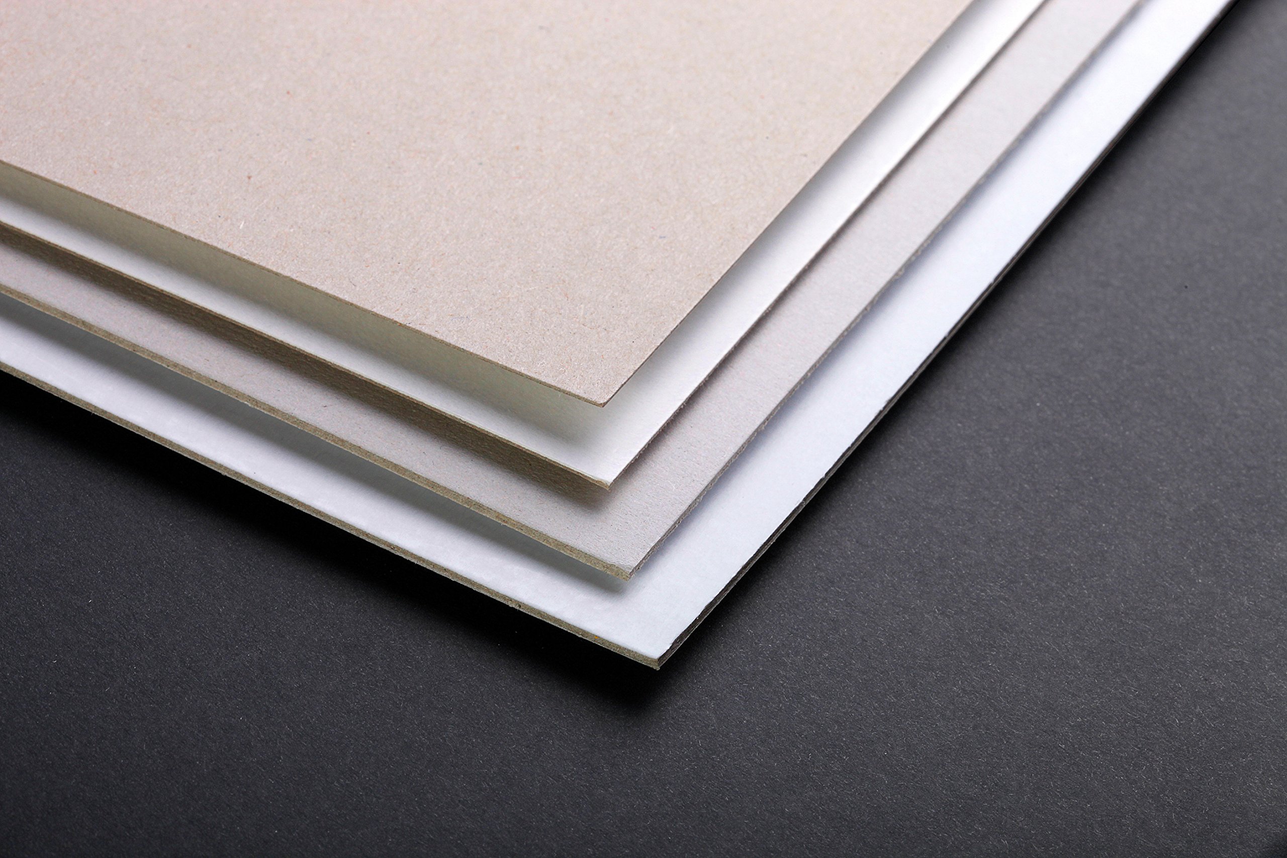 Clairefontaine - Ref 93990C - Hoja de cartón fino mediano (paquete de 10 hojas), tamaño 50 x 65 cm, 600 g/m², 1 mm de grosor, sin ácidos, pH neutro, color blanco y gris