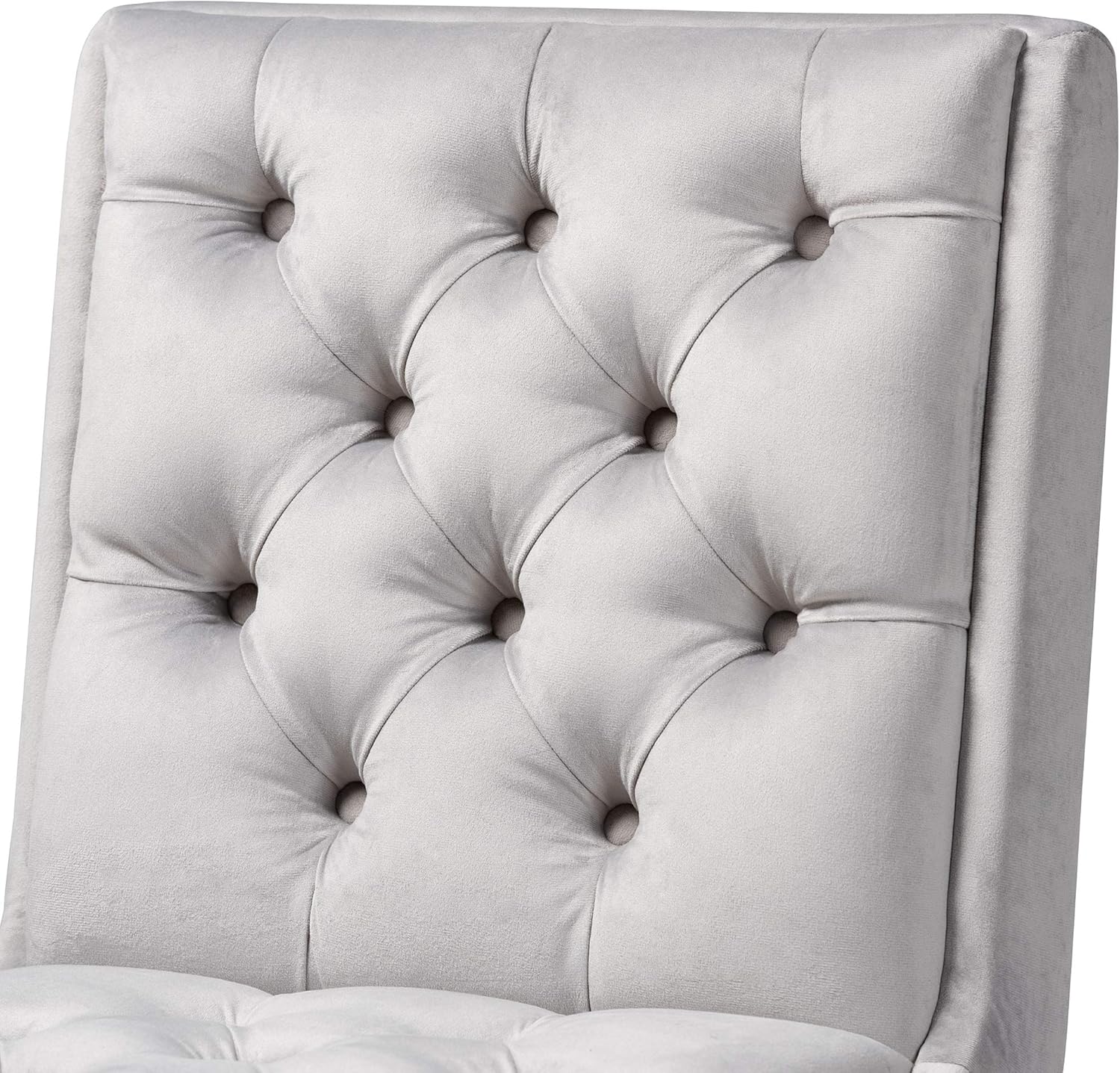 Baxton Studio Gregory Modern Transitional Light Grey Velvet Fabric Upholstered and Dark Brown Finished Wood 2-Piece Swivel Bar Stool Set