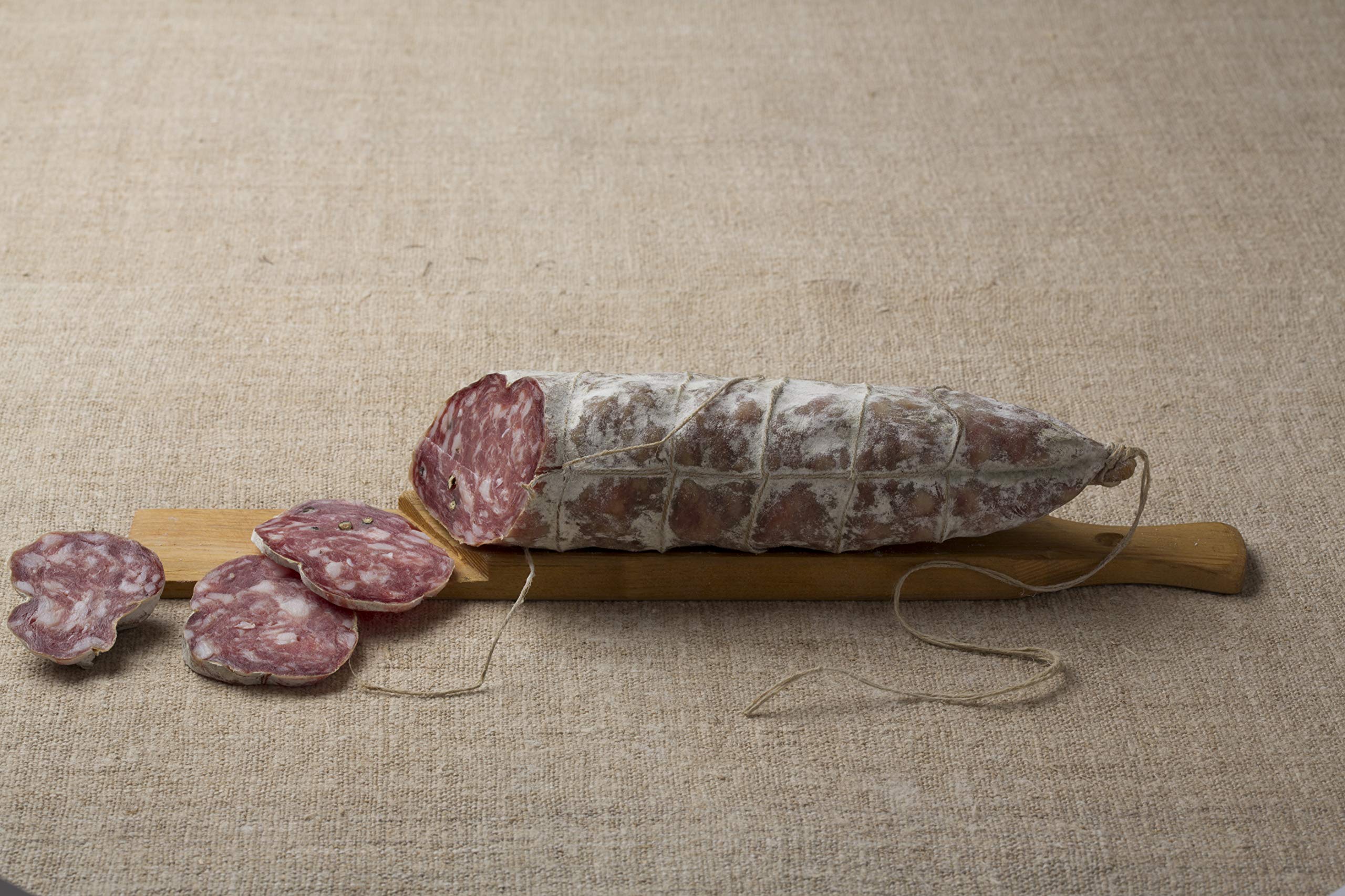 Passione Salame Trio Salumi Pasini Gift Board | 1 Campagnolo 600g 1 Large 700g Fillet 1 Felino IGP Trancio Salami 350g | Acacia Chopping Board Included - View #7