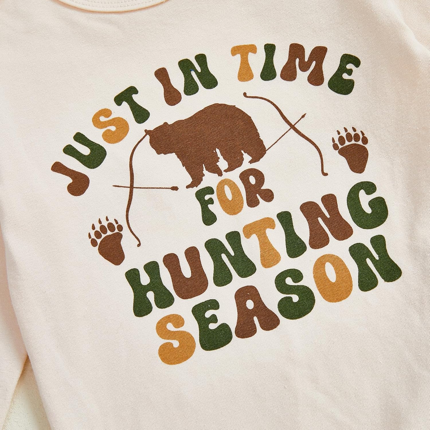 GOOCHEER Newborn Baby Boy Clothes Bear Hunting Long Sleeve Romper Shirt Tops Pants Fall Winter Outfits Hat Set - Image 4