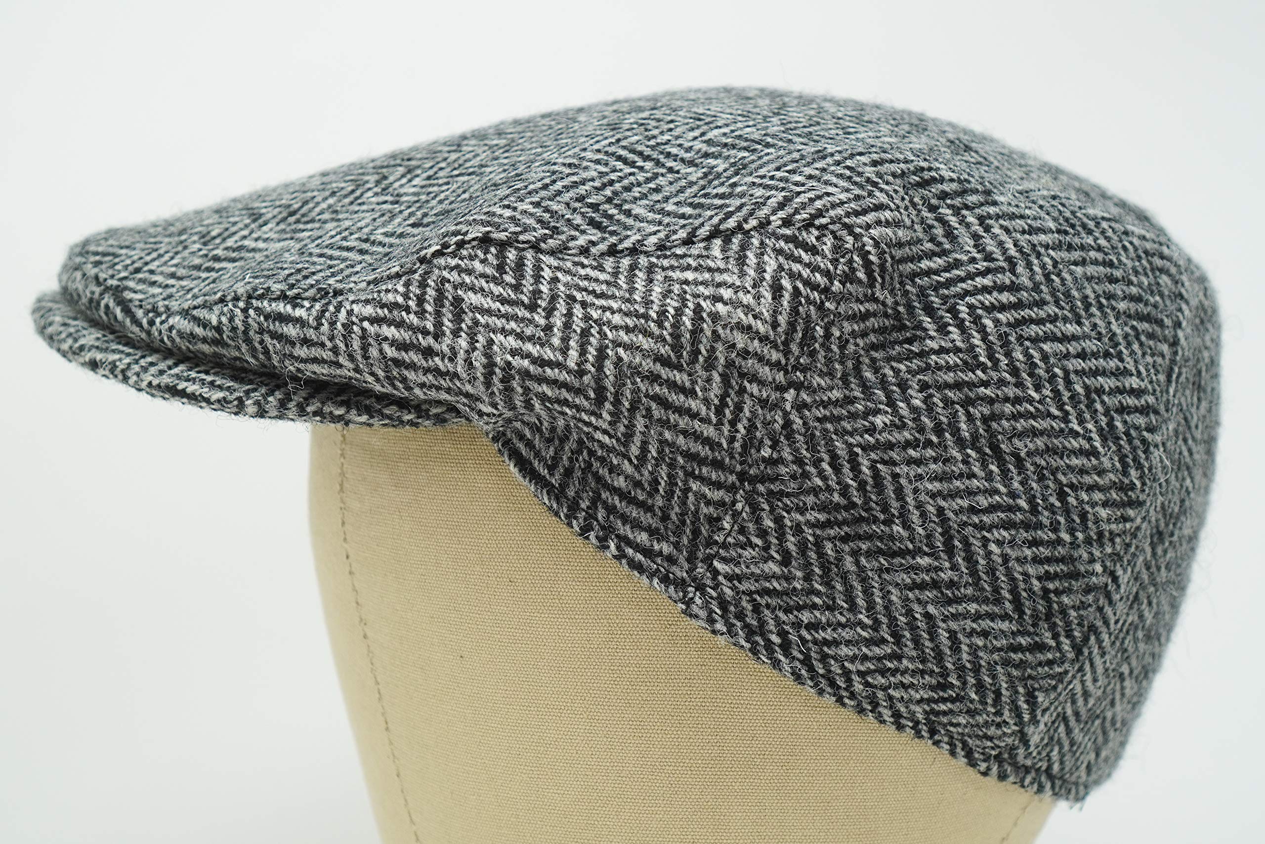 Borges & Scott Nevis Schirmmütze – Schiebermütze aus 100% handgewebter Wolle - Harris Tweed - wasserabweisend