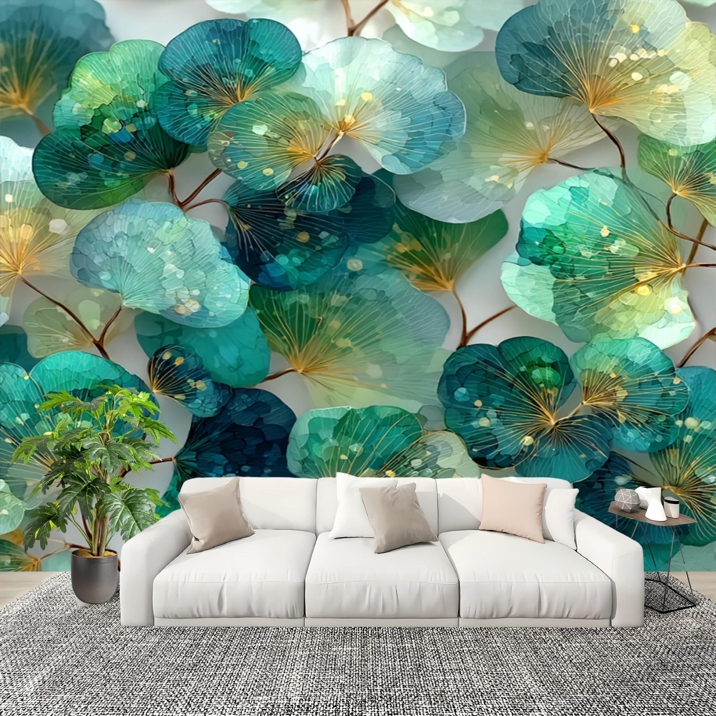 Tapeta flizelinowa - zielona tapeta XXL 350 x 256 cm wodoodporna fototapeta
