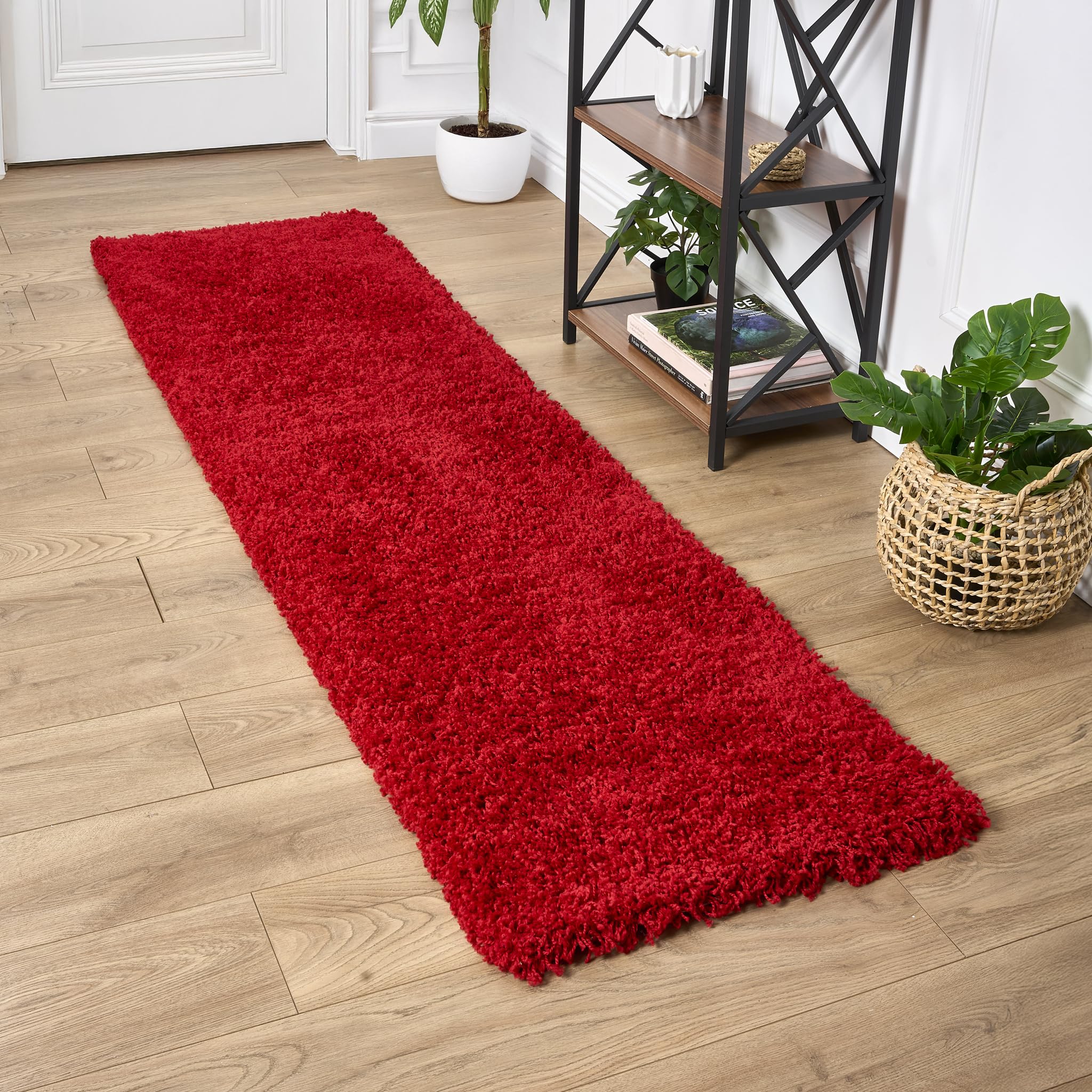 Bravich Navy Blue Shaggy Rug 80 x 150cm (2'7" x 4'11") 5cm Pile Medium Thick Fluffy Living Room Hessian Backed Washable — view 61