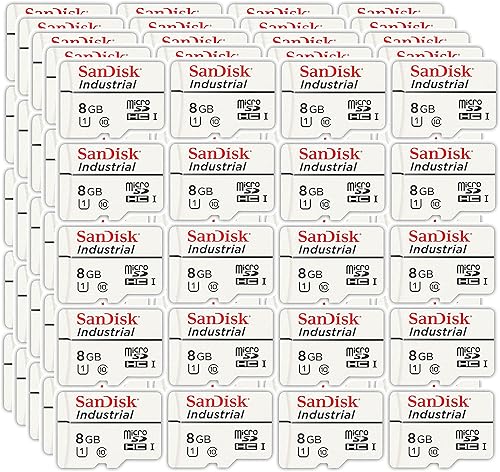 SanDisk Tarjeta de memoria micro SD industrial de 8 GB clase 10 UHS-I MicroSD (paquete a granel) en estuches (SDSDQAF3-008G-I) Paquete con (1)