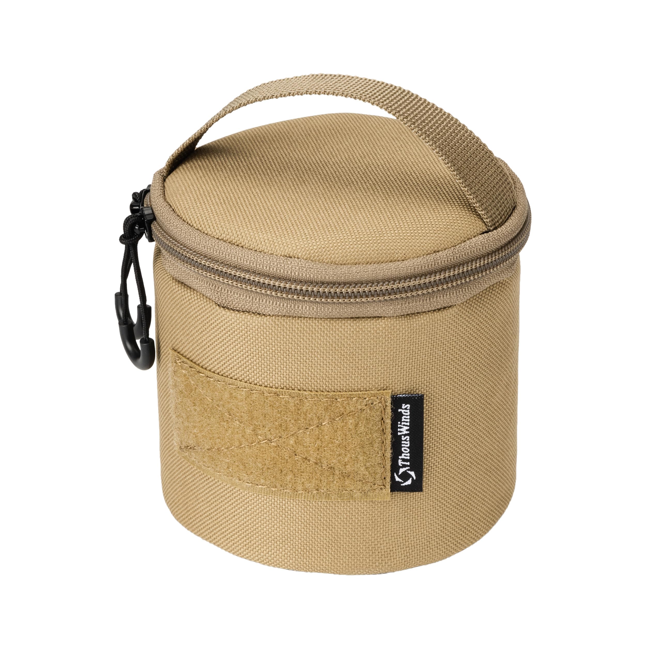 Thous Winds Camping Utensils Storage Bag Camping Mugs Storage Case, Khaki