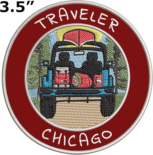 Miniatura 6 de Parche bordado de Chicago de alta calidad para planchar o coser, emblema decorativo para colgar o coser, recuerdo de vacaciones, equipo de viaje,