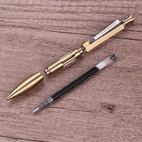 Vista 6 de SMOOTHERPRO - Bolígrafo retráctil de bola de latón macizo, bolígrafo de clic compatible con recarga Pilot G2, bolígrafo pesado para manos