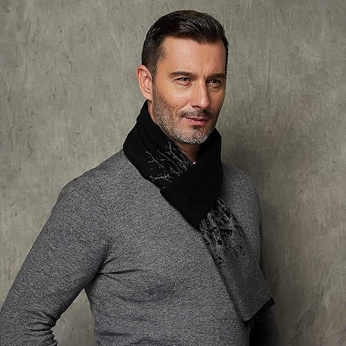 Miniatura 9 de CUDDLE DREAMS Bufandas de seda para hombres para el invierno, 100% seda de morera cepillada, lujosamente suaves y cálidas, empaquetadas en una caja