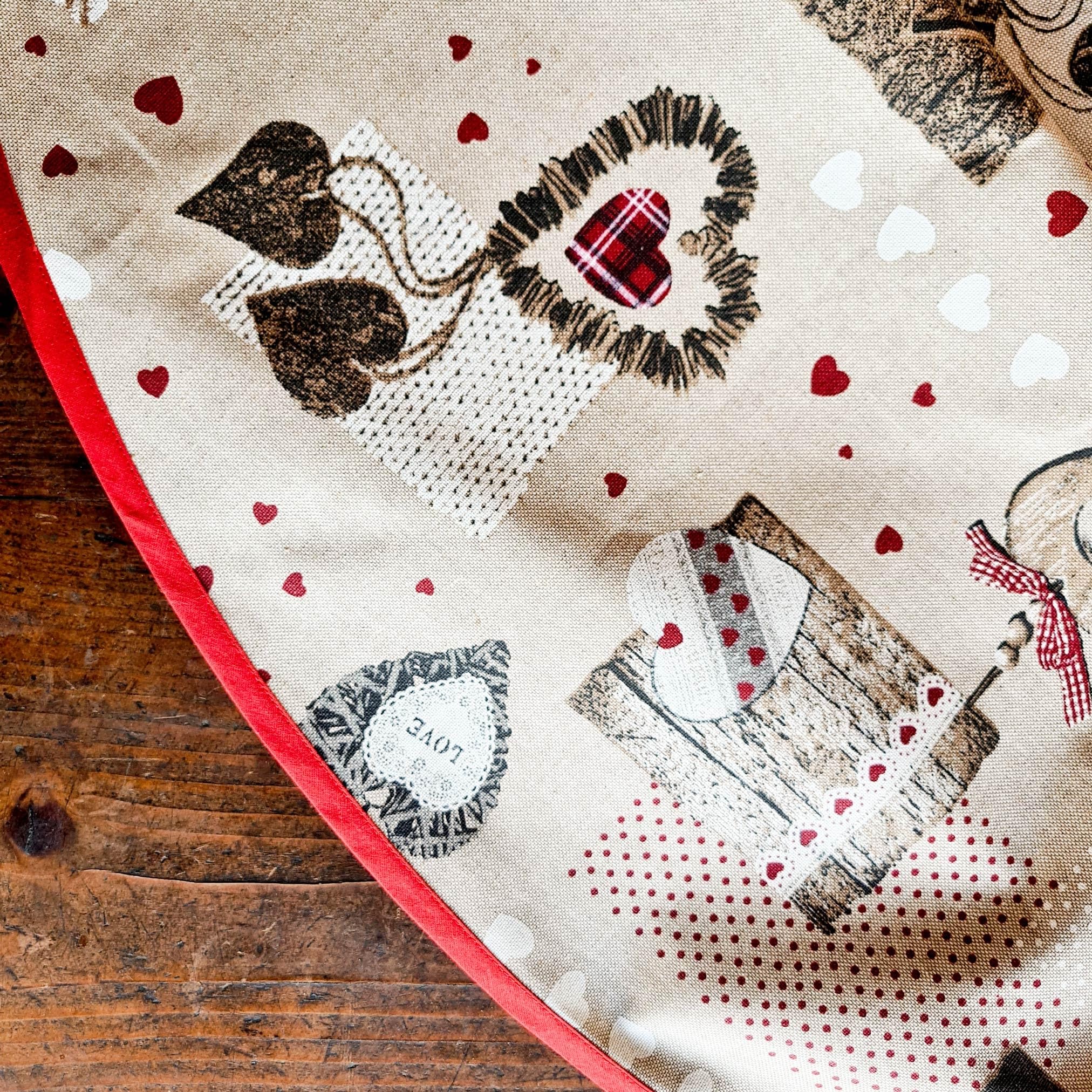 Manifattura Tessile Liquidproof Resin Cotton Stain Resistant Tablecloth for Indoor and Outdoor Use (Hearts, Oval x8 220) - Image 3