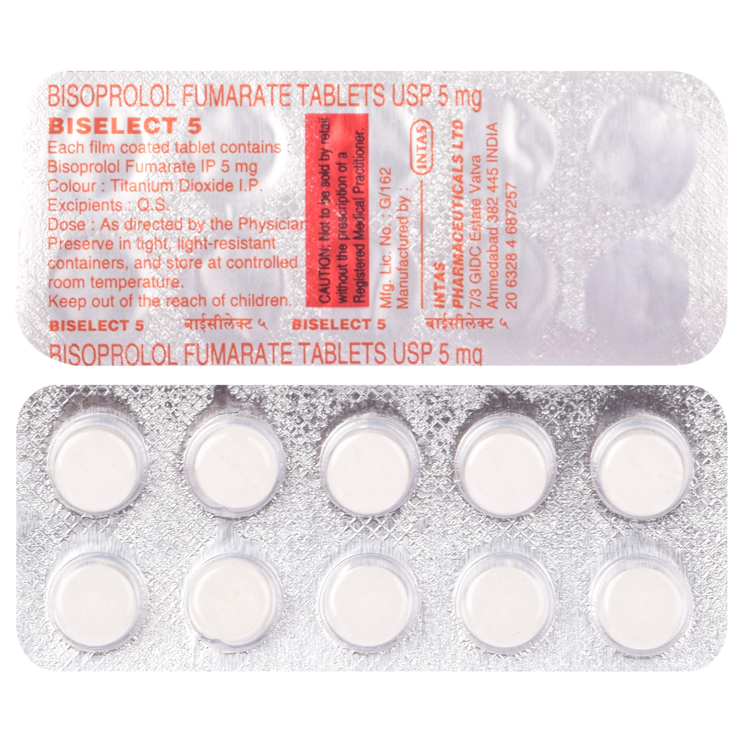 Biselect 5 - Strip of 10 Tablets