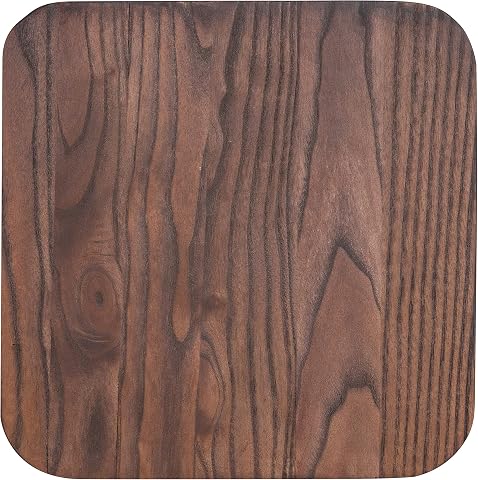 Flash Furniture Dunedin - Confezione da 4 sedili in legno di noce rustico per sgabelli da bar colorati in metallo